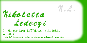 nikoletta ledeczi business card